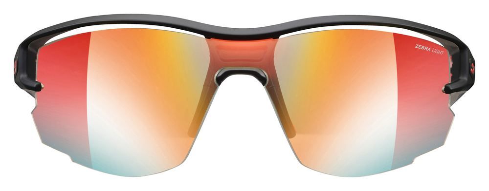 Julbo Aero Black/Red, REACTIV Performance 1-3 | Trail Running Sunglasses