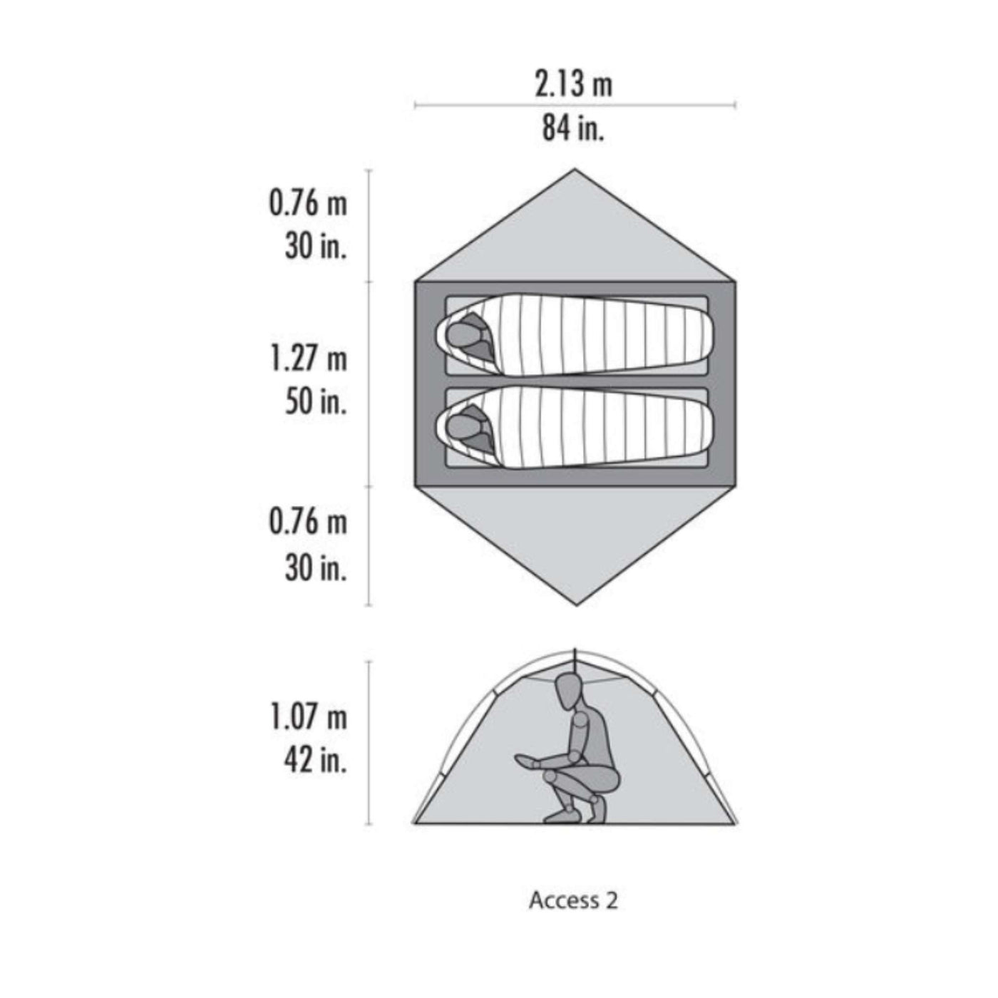 MSR Access 2 Tent NZ | 4 Season 2 Person Tent | Further Faster NZ