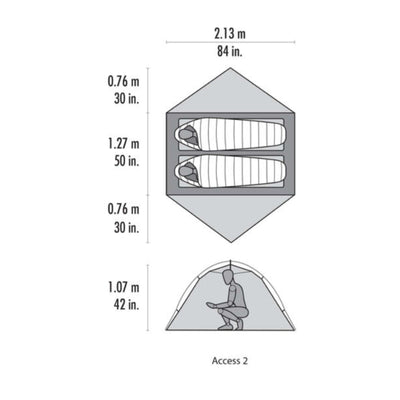 MSR Access 2 Tent NZ | 4 Season 2 Person Tent | Further Faster NZ