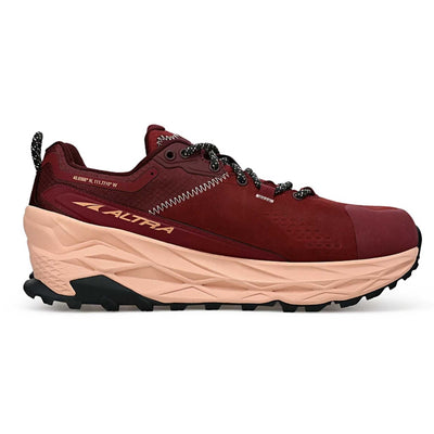 Altra Olympus 5.0 Hike Low Gore-Tex - Womens | Womens Trailrunning Shoes NZ | Further Faster Christchurch NZ #maroon 