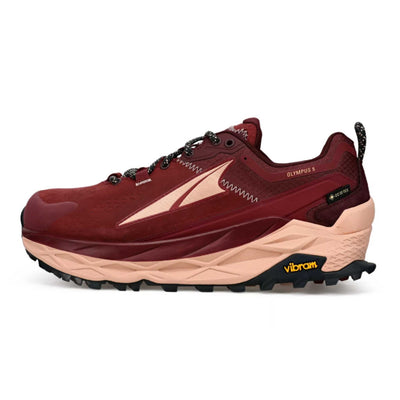 Altra Olympus 5.0 Hike Low Gore-Tex - Womens | Womens Trailrunning Shoes NZ | Further Faster Christchurch NZ #maroon