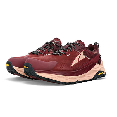 Altra Olympus 5.0 Hike Low Gore-Tex - Womens | Womens Trailrunning Shoes NZ | Further Faster Christchurch NZ #maroon