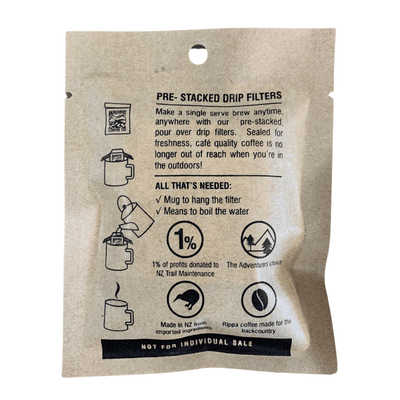 Backcountry Coffee Co Coffee Drip Filters | Further Faster Christchurch NZ