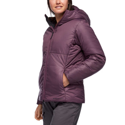 Black Diamond Belay Parka - Womens | Alpine Belay Jacket | Further Faster Christchurch NZ #bd-plum