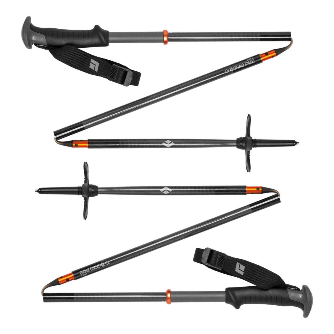 Black Diamond Carbon Compactor Ski Poles - Pair | Backcountry Ski Touring Poles | Further Faster Christchurch NZ