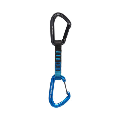 Black Diamond Hotforge Hybrid Quickdraw  - 12cm | Rock Climbing Quickdraws | Further Faster Christchurch NZ #blue-bd