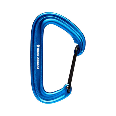 Black Diamond Litewire Carabiner | Lightweight Rock Climbing Carabiners | Further Faster Christchurch NZ #blue-bd