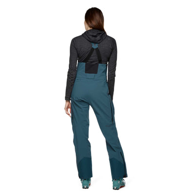Black Diamond Recon Stretch Bibs - Womens NZ | Ski & Snowboard Bib | Further Faster Christchurch NZ #azurite