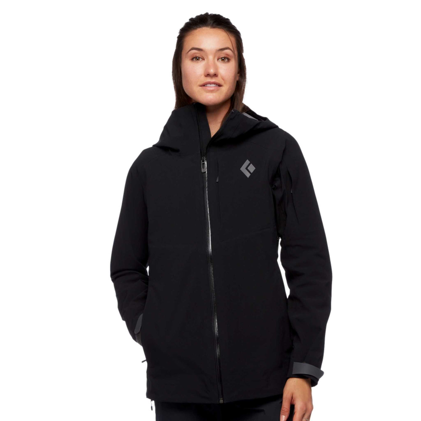 Black Diamond Recon Stretch Ski Shell - Womens | Active Ski Shell Jacket | Further Faster Christchurch NZ #black