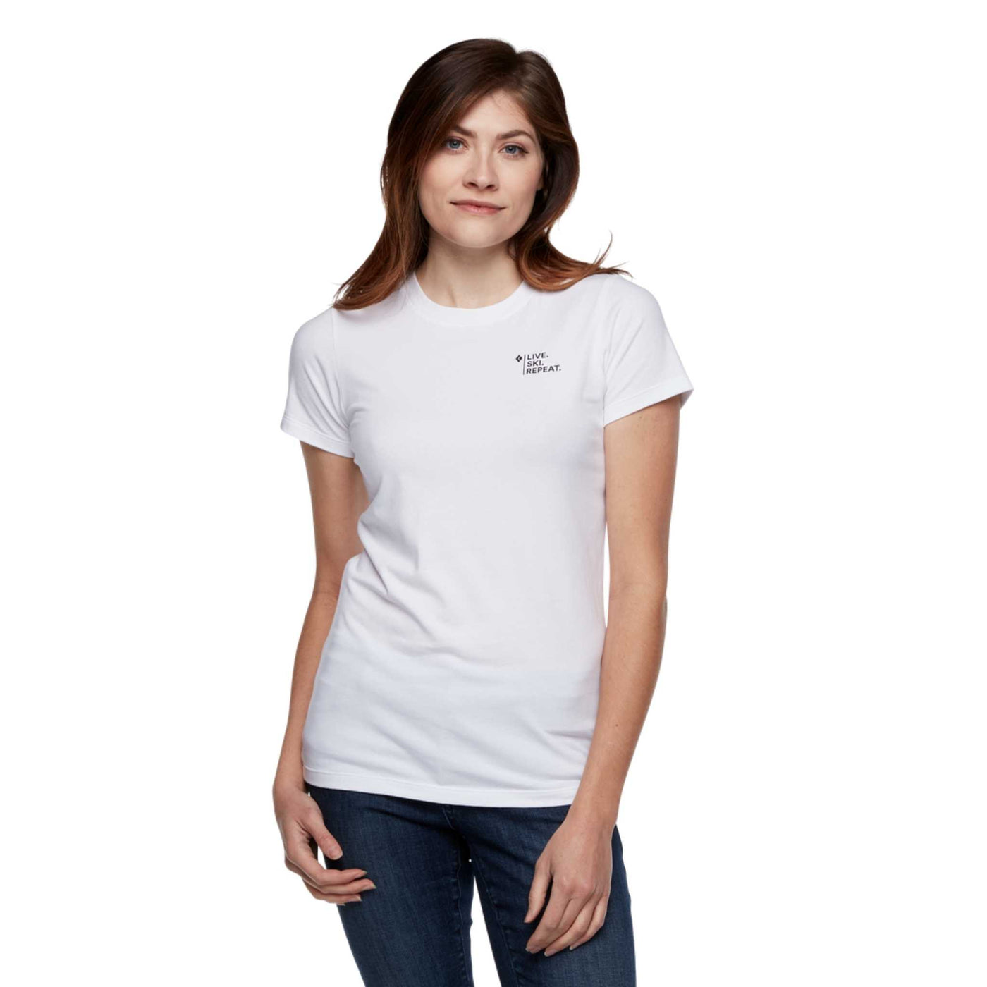 Black Diamond Ski Mountaineering T-Shirt - Womens | Womens Ski-Mountaineering T-Shirt | Further Faster Christchurch NZ #white