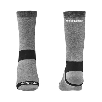 Bridgedale Coolmax Liner Base Layer Socks 2 Pack - Mens | Thermal Hiking & Tramping Base Layer Socks NZ  | Further Faster Christchurch NZ #grey 