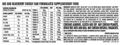 Clif Energy Bar - Blueberry Crisp | Sports Nutrition & Energy Bars NZ | Clif Bar NZ | Further Faster NZ