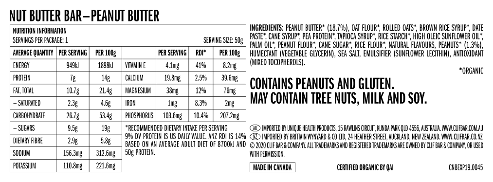 Clif Nut Butter Filled Bar - Peanut Butter