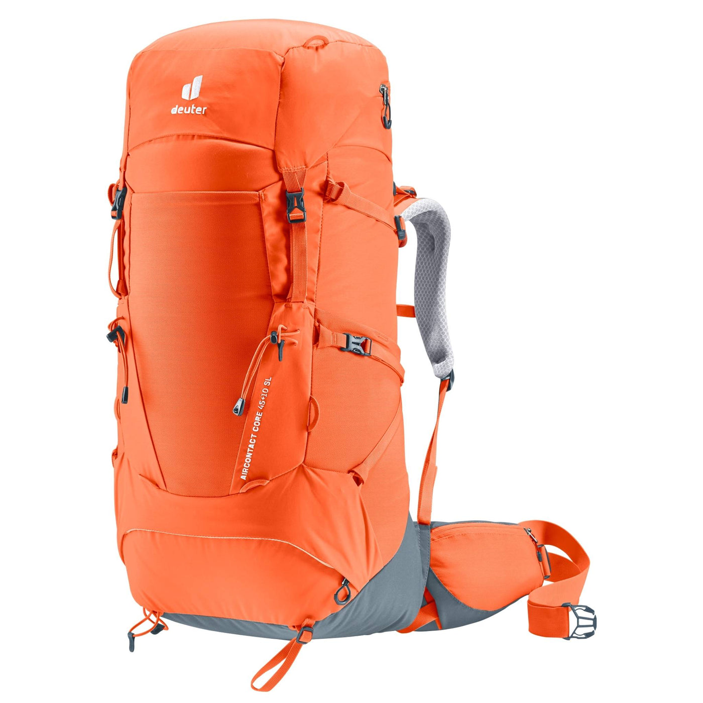 Deuter Aircontact Core 45 + 10 SL | Tramping & Hiking Packs NZ | Further Faster Christchurch NZ #paprika-graphite