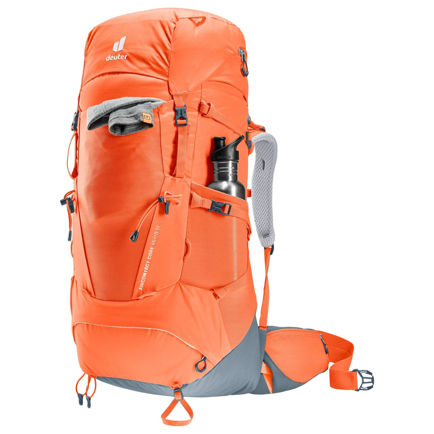 Deuter Aircontact Core 45 + 10 SL | Tramping & Hiking Packs NZ | Further Faster Christchurch NZ #paprika-graphite