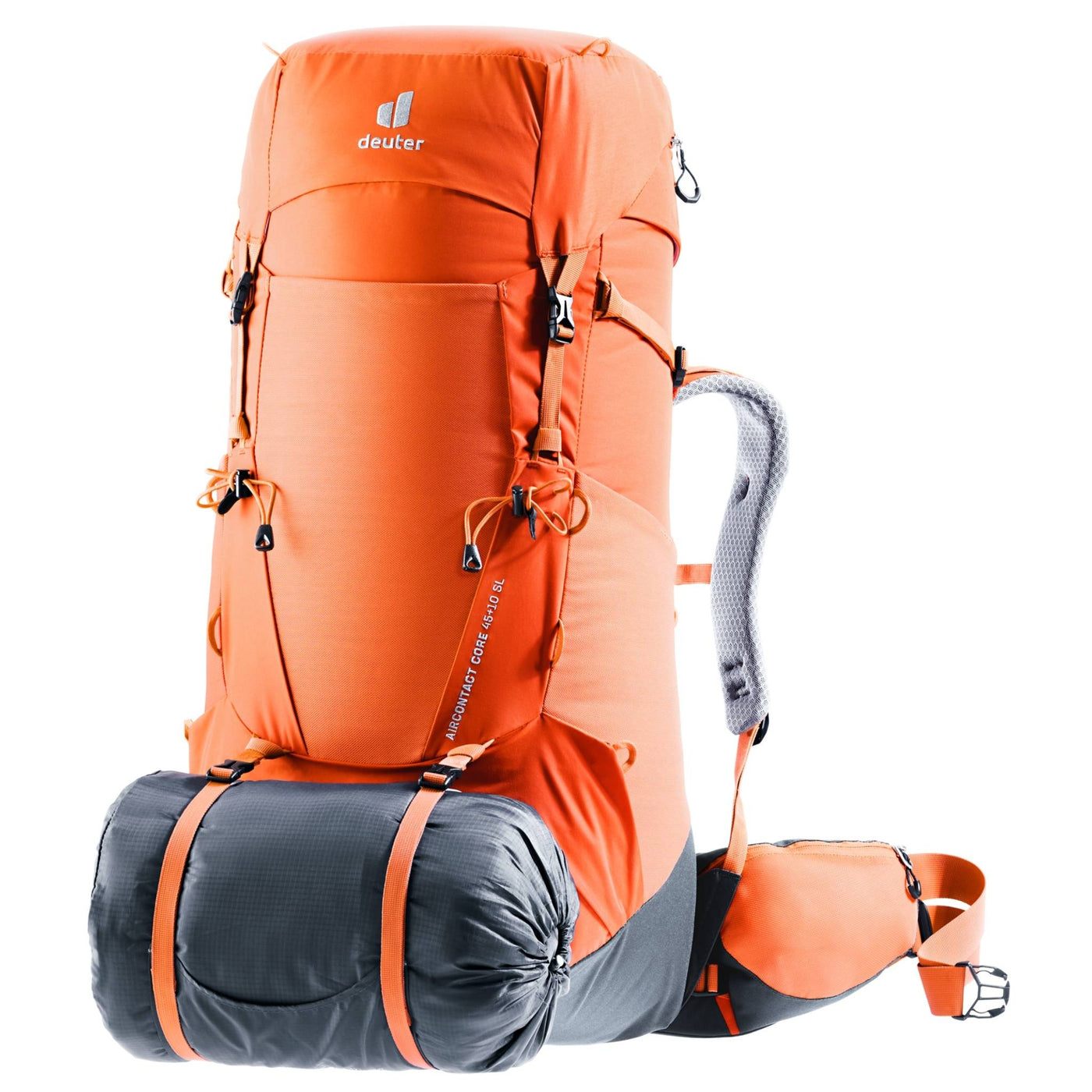 Deuter Aircontact Core 45 + 10 SL | Tramping & Hiking Packs NZ | Further Faster Christchurch NZ #paprika-graphite