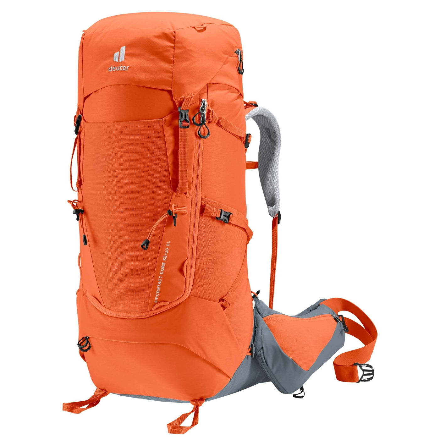 Deuter Aircontact Core 55 + 10 SL | Tramping & Hiking Packs NZ | Further Faster Christchurch NZ #paprika-graphite