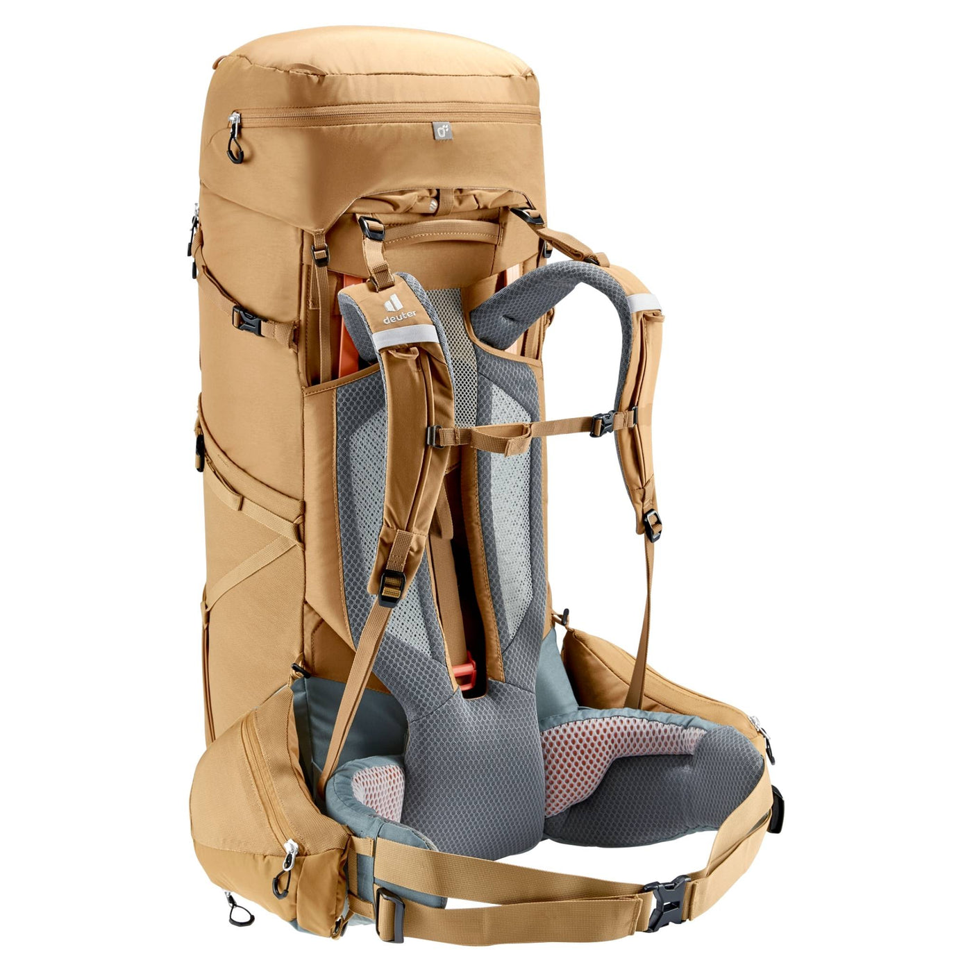 Deuter Aircontact Core 60 + 10 | Tramping & Hiking Packs NZ | Further Faster Christchurch NZ #almond-teal