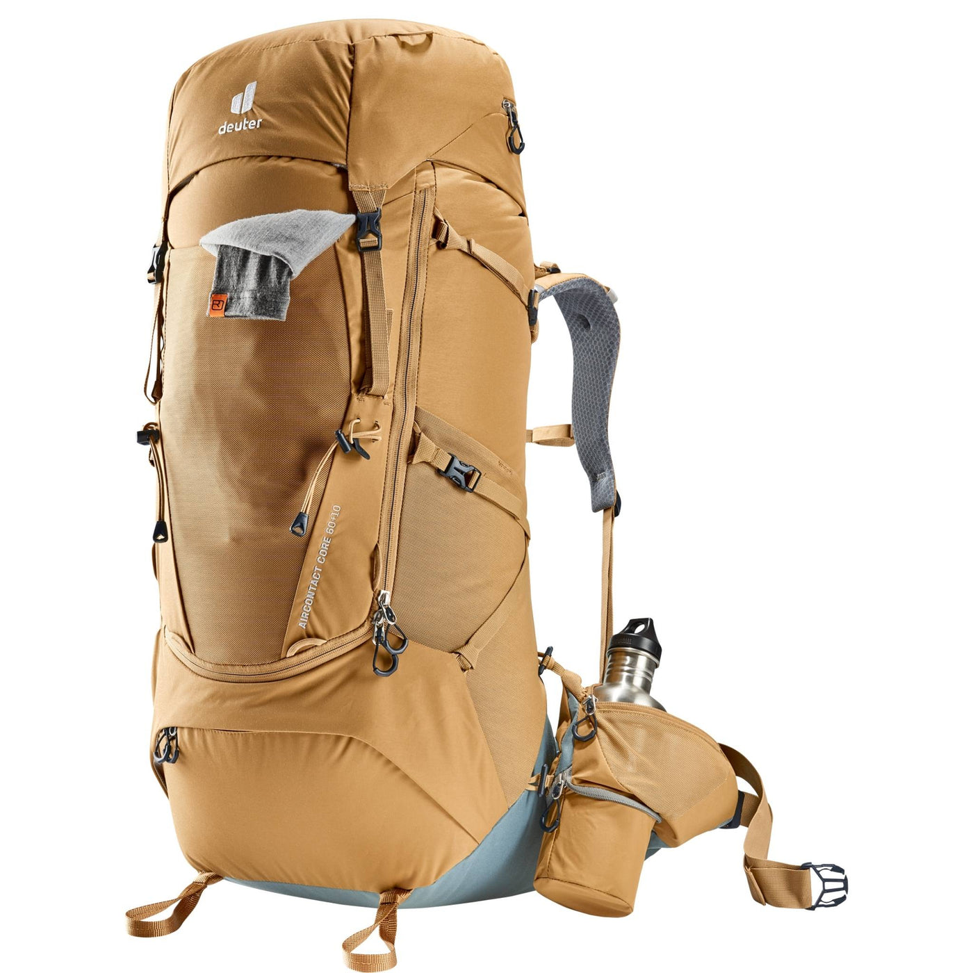 Deuter Aircontact Core 60 + 10 | Tramping & Hiking Packs NZ | Further Faster Christchurch NZ #almond-teal