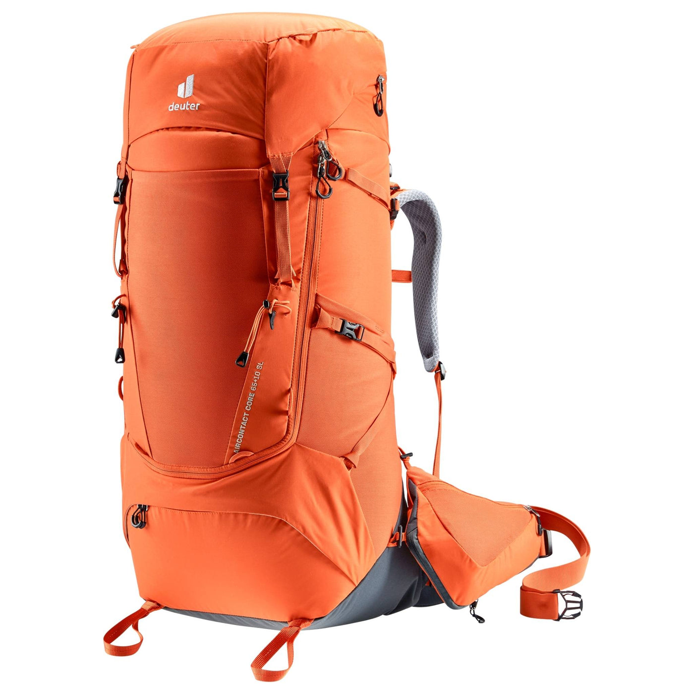 Deuter Aircontact Core 65 + 10 SL | Tramping & Hiking Packs | Further Faster Christchurch NZ #paprika-graphite