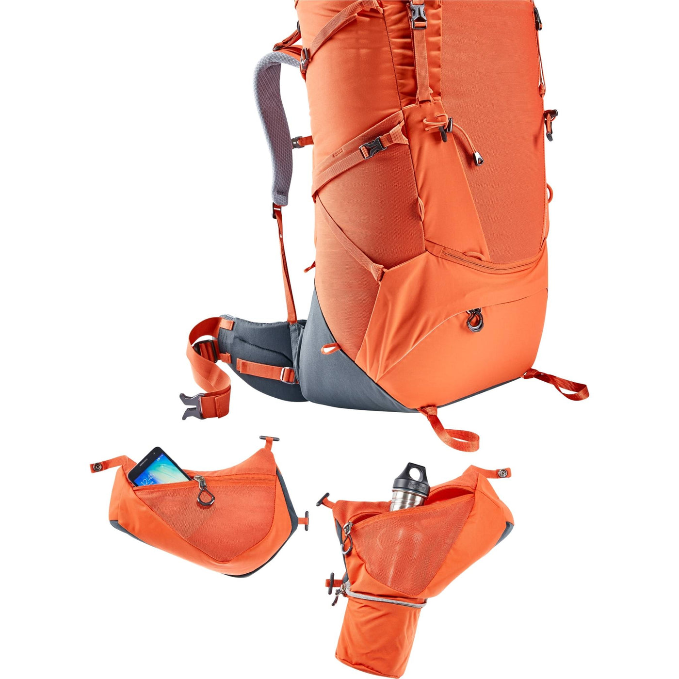 Deuter Aircontact Core 65 + 10 SL | Tramping & Hiking Packs | Further Faster Christchurch NZ #paprika-graphite