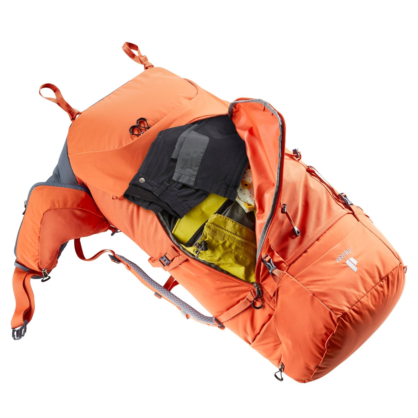 Deuter Aircontact Core 65 + 10 SL | Tramping & Hiking Packs | Further Faster Christchurch NZ #paprika-graphite