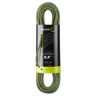 Edelrid Swift Protect Pro Line Dry Rope 8.9mm - 60m | Climbing Rope NZ | Further Faster Christchurch NZ #night-green
