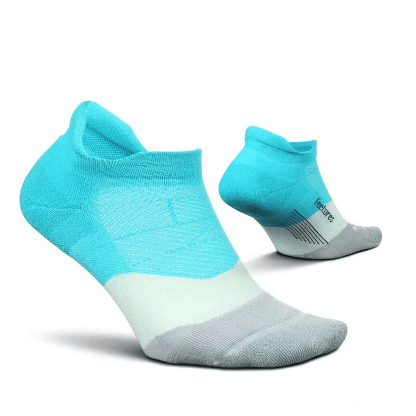 Feetures Elite Light Cushion No-Show Tab |Performance & Active Socks | Further Faster Christchurch NZ #A-I-Aqua