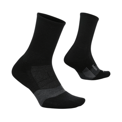Feetures Merino 10 Cushion Crew | Performance & Active Socks | Further Faster Christchurch NZ #charcoal