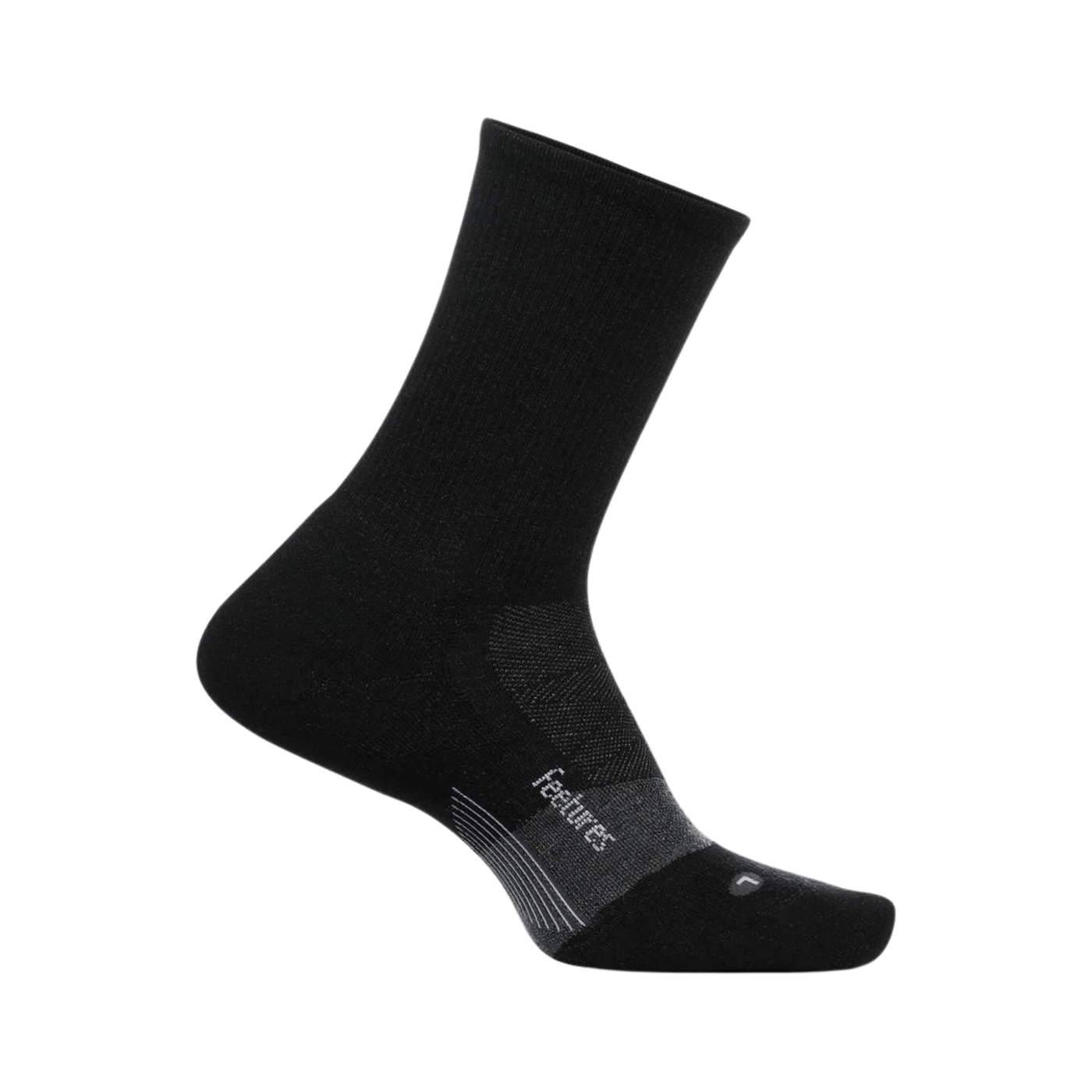 Feetures Merino 10 Cushion Crew | Performance & Active Socks | Further Faster Christchurch NZ #charcoal