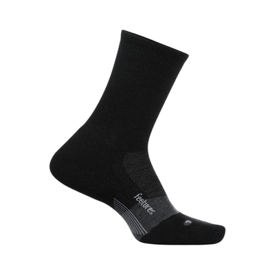 Feetures Merino 10 Cushion Crew | Performance & Active Socks | Further Faster Christchurch NZ #charcoal