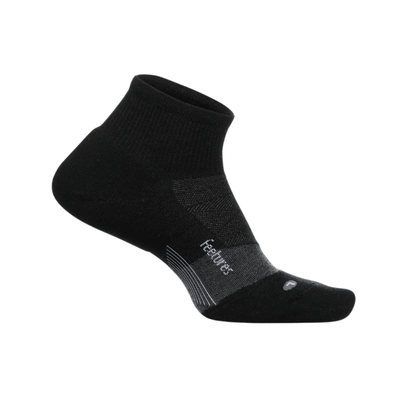 Feetures Merino 10 Cushion Quarter | Performance & Active Socks | Further Faster Christchurch NZ #charcoal