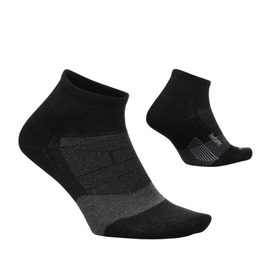 Feetures Merino 10 Cushion Quarter | Performance & Active Socks | Further Faster Christchurch NZ #charcoal