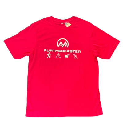 Further Faster T-Shirt | Cotton T-Shirt | Further Faster Christchurch NZ #fuschia