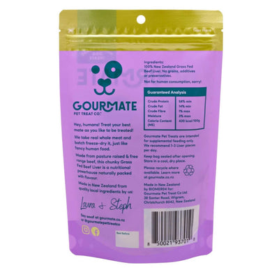 Gourmate Dog Treats -  Grass Fed Beef Liver | Healthy & Tasty Dog Treats | Further Faster Christchurch NZ