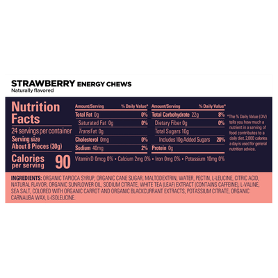 Gu Energy Chews-Strawberry | Trail Running Chews | Further Faster Christchurch NZ