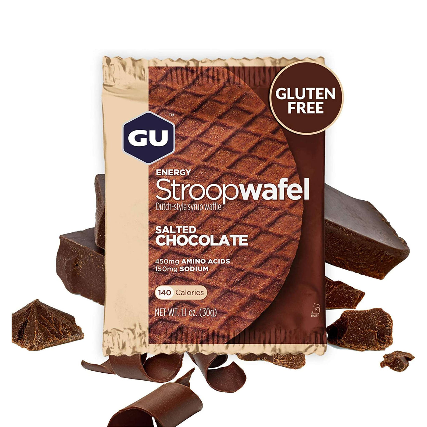 Gu Energy Gluten Free Stroopwafel - Salted Chocolate | Trail Energy NZ | Further Faster Christchurch NZ