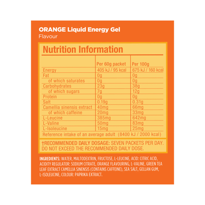 Gu Liquid Energy 60g - Orange | Trail Running Liquid Energy Gels NZ | Further Faster Christchurch NZ