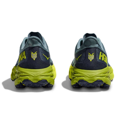 Hoka Speedgoat 5 Wide - Mens | Trail Running Shoes NZ | Further Faster Christchurch NZ #stone-blue-dark-citron