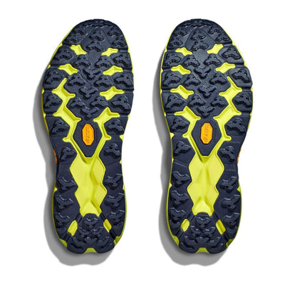 Hoka Speedgoat 5 Wide - Mens | Trail Running Shoes NZ | Further Faster Christchurch NZ #stone-blue-dark-citron