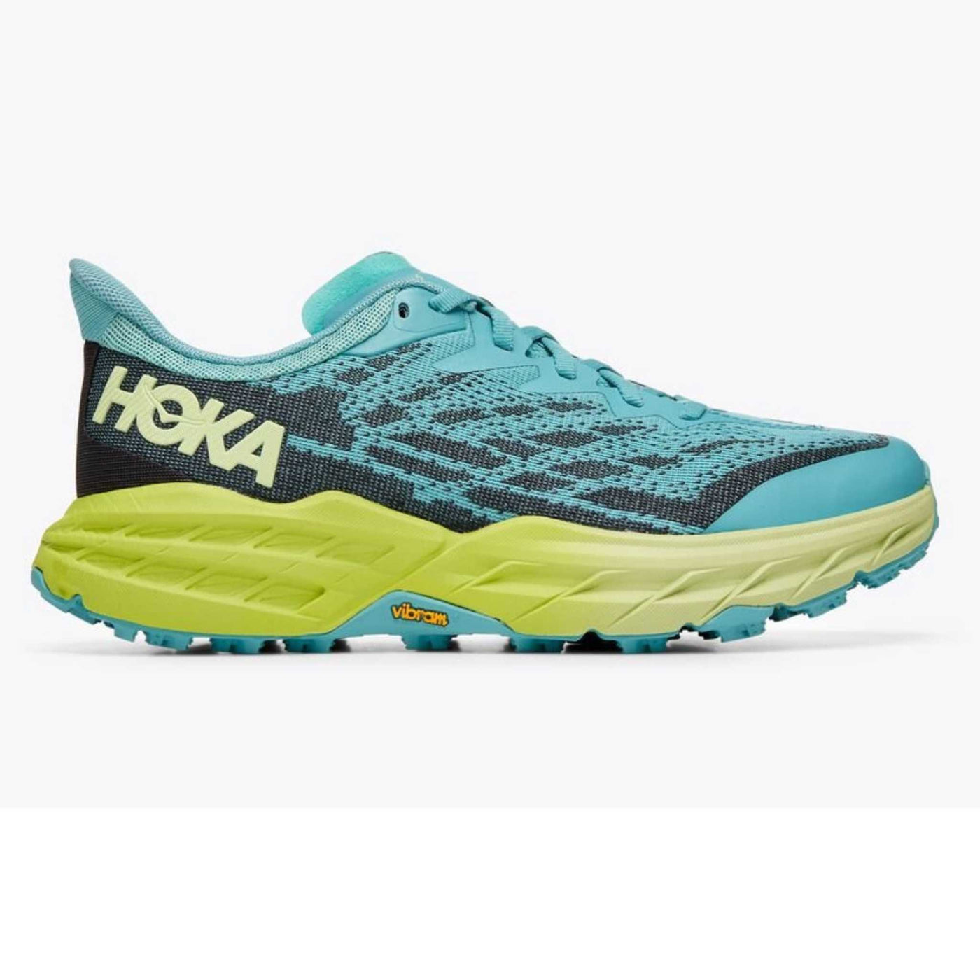 Hoka Speedgoat 5 - Womens | Trail Running Shoe | Further Faster Christchurch NZ #coastal-shade-green-glow