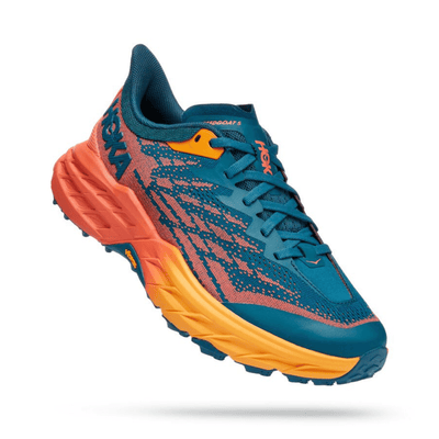 Hoka Speedgoat 5 - Womens | Trail Running Shoe | Further Faster Christchurch NZ #blue-coral-amelia