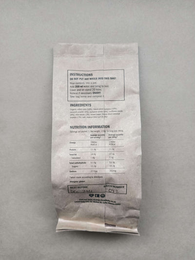 Local Dehy Banana Porridge Compostable Bag | Vegan Dehydrated Food NZ |  Local Dehy NZ | Further Faster NZ