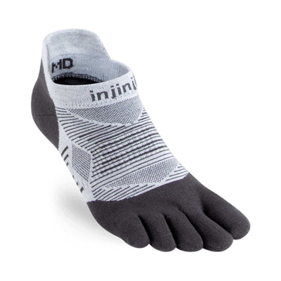 Injinji Run 2.0 Lightweight No-Show | Toe Socks | Trail Running Socks | Further Faster Christchurch NZ #grey