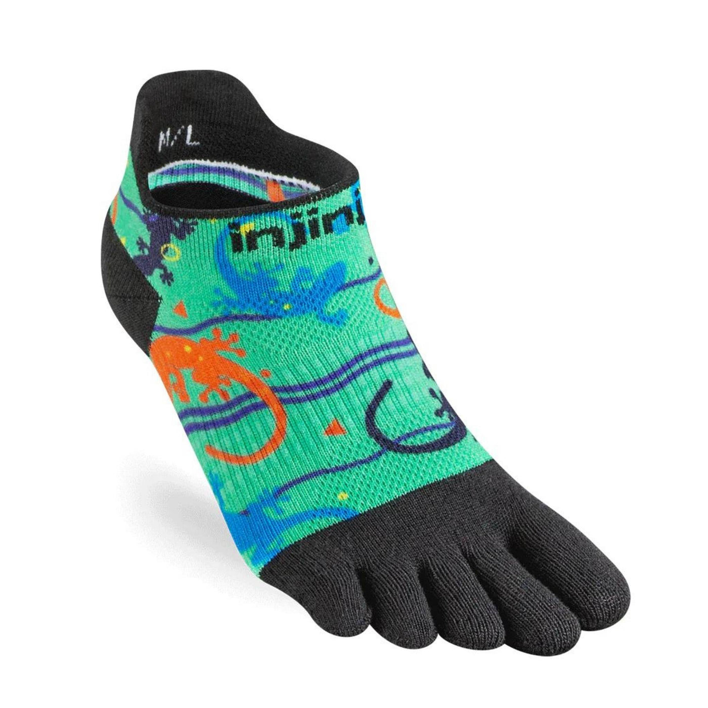 Injinji Spectrum Run Lightweight - No-Show, Toe Socks
