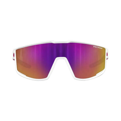 Julbo Fury S Shiny White/Pink Sunglasses - Spectron 3CF Lens | Performance Sunglasses NZ | Further Faster Christchurch NZ
