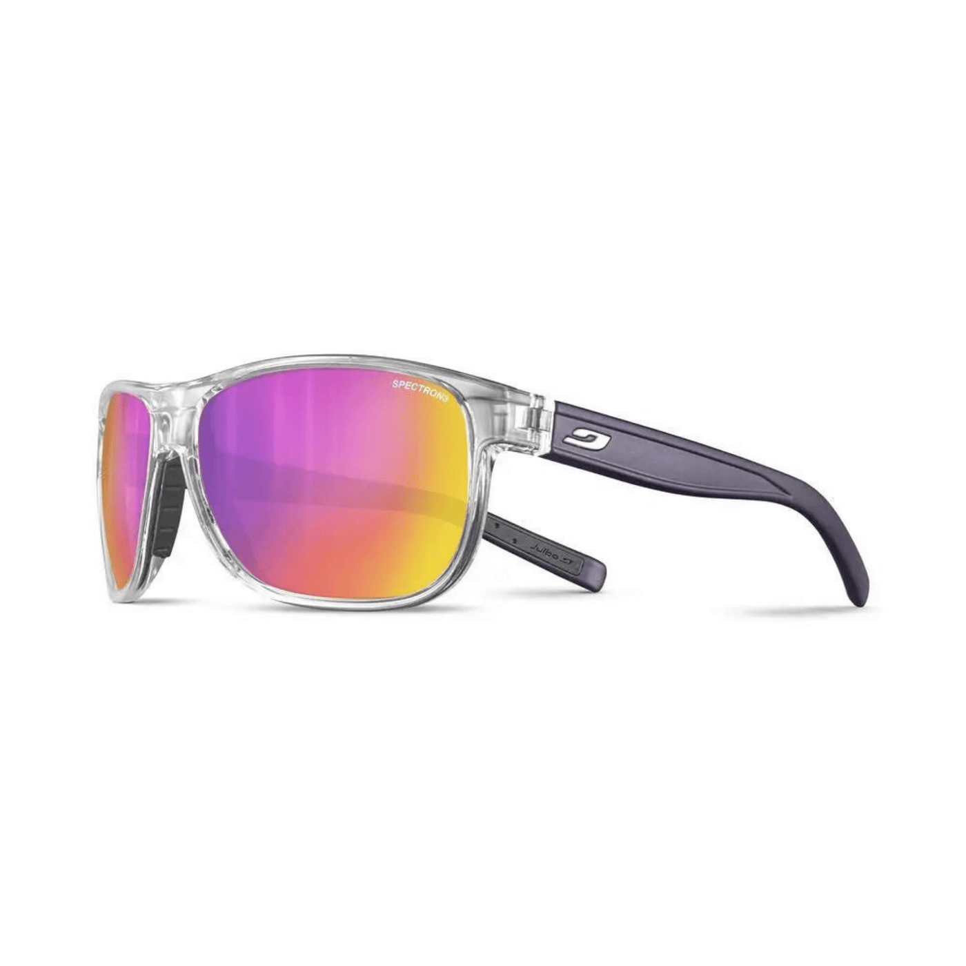 Julbo Renegade M Shiny Crystal/Dark Purple Spectron 3CF | Performance Sunglasses NZ | Further Faster Christchurch NZ