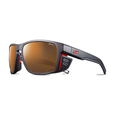 Julbo Shield M Black/Neon Orange Sunglasses Reactiv High Mountain 2-4 Lens | Performance Sunglasses NZ | Further Faster Christchurch NZ