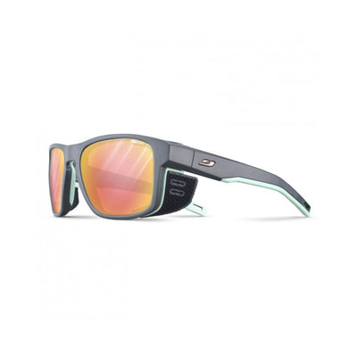 Julbo Shield M Dark Grey / Pastel Green Sunglasses - Reactiv All Around 2-3 Lens | Performance Eyewear | Further Faster Christchurch NZ
