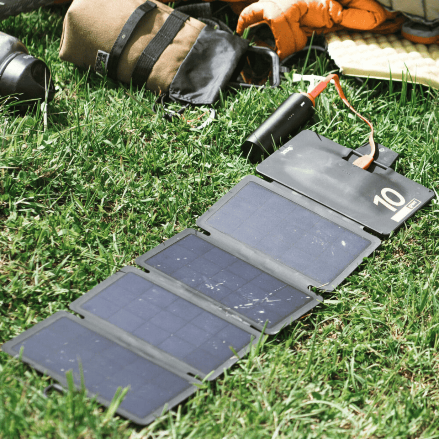 Knog PWR 10 Watt Portable Compact Folding Solar Panel | Backcountry & Camping Solar Panel | Further Faster Christchurch NZ 